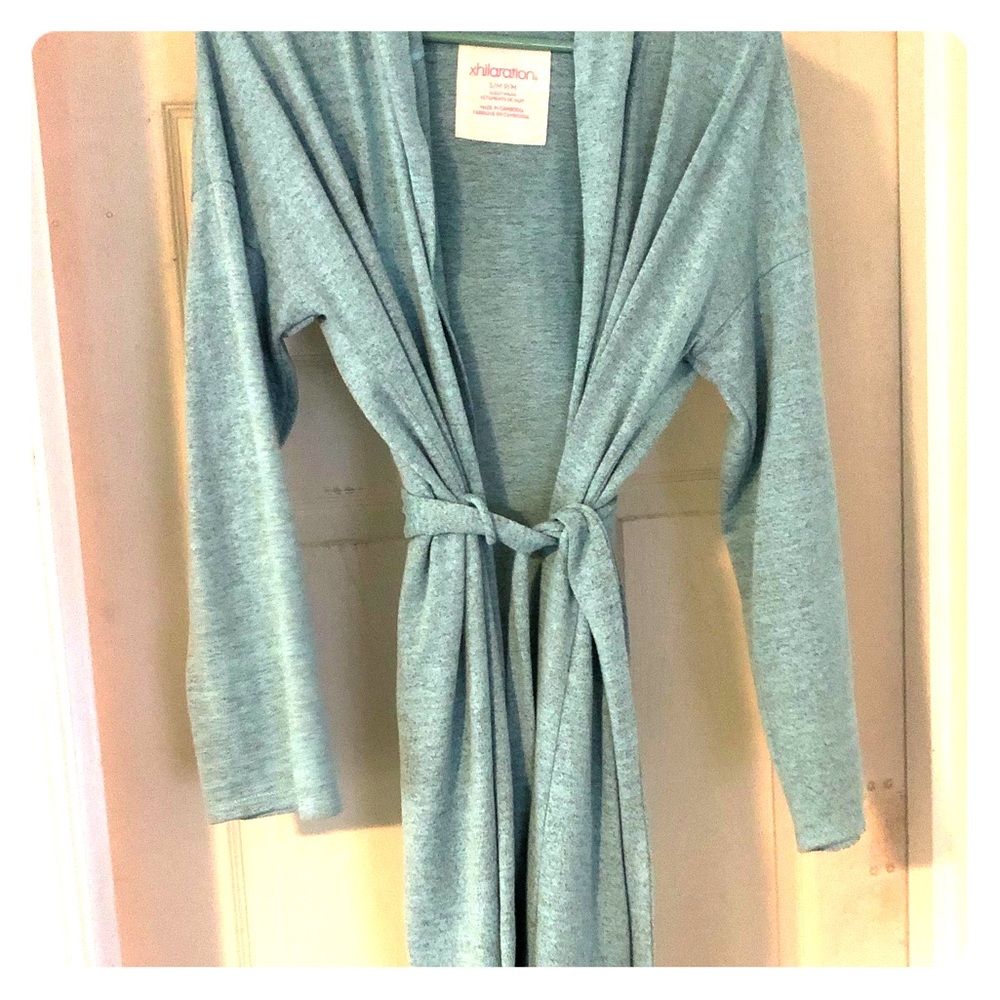 Soft knee length bathrobe